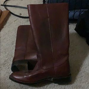 Frye red tall boot